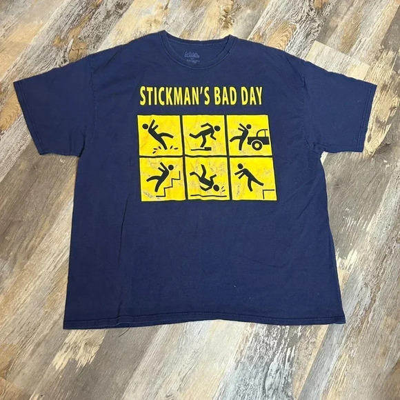Stickman's Bad Day Lifestyle Classics Graphic T shirt Size 3XLT - Picture 4 of 5